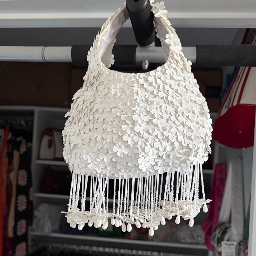 New Elegant White Floral Women's Bag